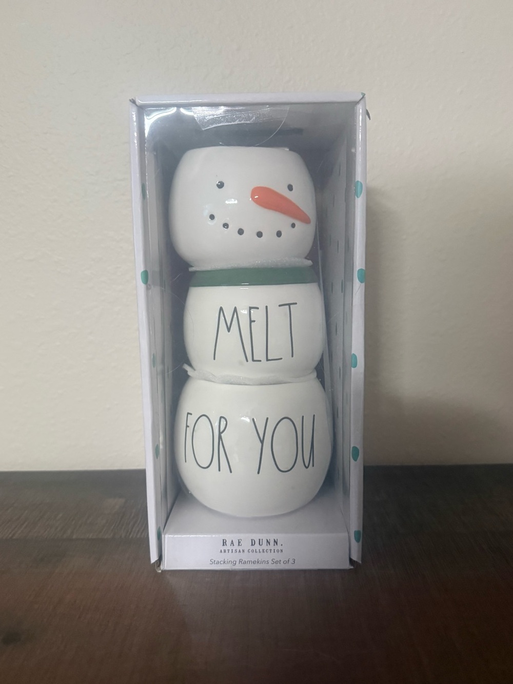 Rae Dunn Snowman Ramekin Set